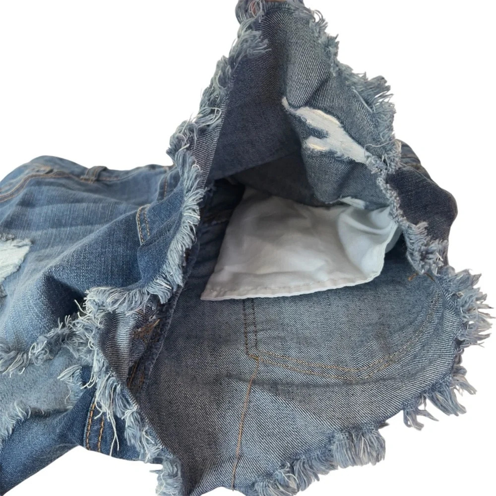 Denim Blue shorts with front and back pockets - Picture 6 of 6